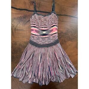 Vintage MISSONI Mainline Y2K Knit Drop Waist Mini Dress IT 44 US M Silk Lined⁠